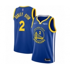 Men's Golden State Warriors #2 Willie Cauley-Stein Authentic Royal Finished Basketball Jersey - Icon Edition