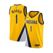 Women's Indiana Pacers #1 T.J. Warren Swingman Gold Finished Basketball Jersey - Statement Edition