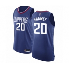 Men's Los Angeles Clippers #20 Landry Shamet Authentic Blue Basketball Jersey - Icon Edition