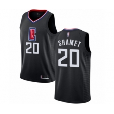 Women's Los Angeles Clippers #20 Landry Shamet Authentic Black Basketball Jersey Statement Edition