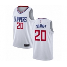 Women's Los Angeles Clippers #20 Landry Shamet Swingman White Basketball Jersey - Association Edition