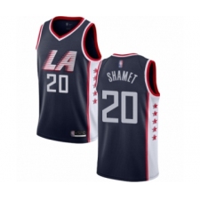 Youth Los Angeles Clippers #20 Landry Shamet Swingman Navy Blue Basketball Jersey - City Edition