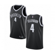 Women's Brooklyn Nets #4 Henry Ellenson Authentic Black Basketball Jersey - Icon Edition