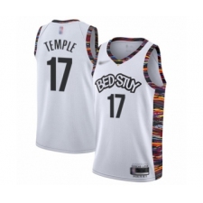 Men's Brooklyn Nets #17 Garrett Temple Swingman White Basketball Jersey - 2019 20 City Edition