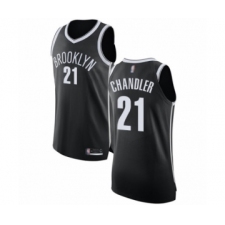 Men's Brooklyn Nets #21 Wilson Chandler Authentic Black Basketball Jersey - Icon Edition