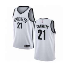 Men's Brooklyn Nets #21 Wilson Chandler Authentic White Basketball Jersey - Association Edition