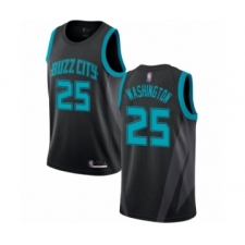 Men's Jordan Charlotte Hornets #25 PJ Washington Authentic Black Basketball Jersey - 2018 19 City Edition