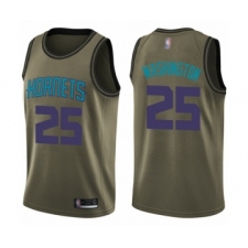 Youth Charlotte Hornets #25 PJ Washington Swingman Green Salute to Service Basketball Jersey