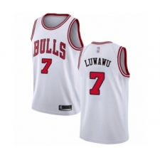 Men's Chicago Bulls #7 Timothe Luwawu Authentic White Basketball Jersey - Association Edition