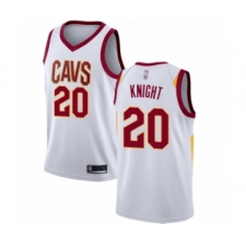 Men's Cleveland Cavaliers #20 Brandon Knight Authentic White Basketball Jersey - Association Edition