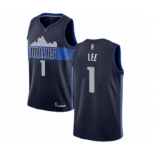 Men's Dallas Mavericks #1 Courtney Lee Authentic Navy Blue Basketball Jersey Statement Edition