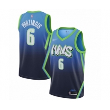 Men's Dallas Mavericks #6 Kristaps Porzingis Swingman Blue Basketball Jersey - 2019 20 City Edition