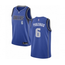 Youth Dallas Mavericks #6 Kristaps Porzingis Swingman Royal Blue Basketball Jersey - Icon Edition
