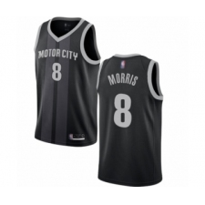 Youth Detroit Pistons #8 Markieff Morris Swingman Black Basketball Jersey - City Edition
