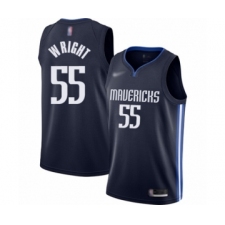 Men's Dallas Mavericks #55 Delon Wright Authentic Navy Finished Basketball Jersey - Statement Edition