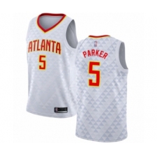 Women's Atlanta Hawks #5 Jabari Parker Swingman White Basketball Jersey - Association Edition