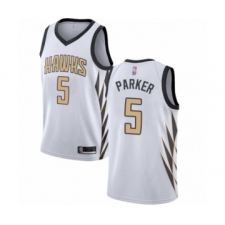 Women's Atlanta Hawks #5 Jabari Parker Swingman White Basketball Jersey - City Edition