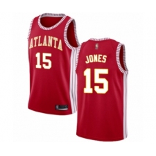 Men's Atlanta Hawks #15 Damian Jones Authentic Red Basketball Jersey Statement Edition