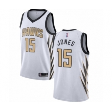 Men's Atlanta Hawks #15 Damian Jones Authentic White Basketball Jersey - City Edition