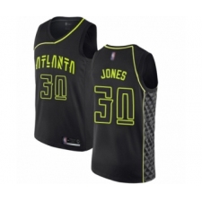 Men's Atlanta Hawks #30 Damian Jones Authentic Black Basketball Jersey - City Edition
