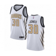 Men's Atlanta Hawks #30 Damian Jones Authentic White Basketball Jersey - City Edition