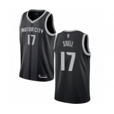 Women's Detroit Pistons #17 Tony Snell Swingman Black Basketball Jersey - City Edition