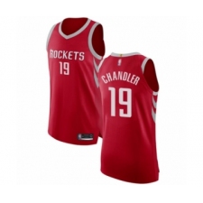 Men's Houston Rockets #19 Tyson Chandler Authentic Red Basketball Jersey - Icon Edition