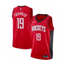 Men's Houston Rockets #19 Tyson Chandler Authentic Red Finished Basketball Jersey - Icon Edition