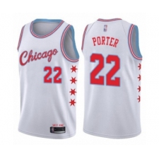 Men's Chicago Bulls #22 Otto Porter Authentic White Basketball Jersey - City Edition