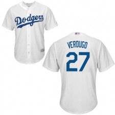 Men's Los Angeles Dodgers #27 Alex Verdugo White New Cool Base Stitched Baseball Jersey
