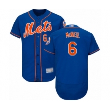 Men's New York Mets #6 Jeff McNeil Royal Blue Alternate Flex Base Authentic Collection Baseball Jersey