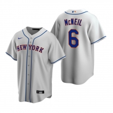 Men's Nike New York Mets #6 Jeff McNeil Gray Road Stitched Baseball Jersey