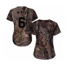 Women's New York Mets #6 Jeff McNeil Authentic Camo Realtree Collection Flex Base Baseball Jersey