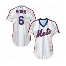Women's New York Mets #6 Jeff McNeil Authentic White Alternate Cool Base Baseball Jersey