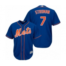 Men's New York Mets #7 Marcus Stroman Replica Royal Blue Alternate Home Cool Base Baseball Jersey
