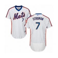 Men's New York Mets #7 Marcus Stroman White Alternate Flex Base Authentic Collection Baseball Jersey