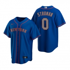 Men's Nike New York Mets #0 Marcus Stroman Royal Alternate Road Stitched Baseball Jersey