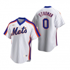 Men's Nike New York Mets #0 Marcus Stroman White Cooperstown Collection Home Stitched Baseball Jersey