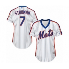 Women's New York Mets #7 Marcus Stroman Authentic White Alternate Cool Base Baseball Jersey