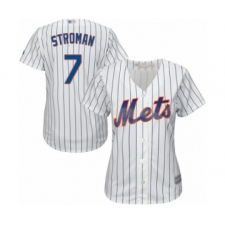 Women's New York Mets #7 Marcus Stroman Authentic White Home Cool Base Baseball Jersey