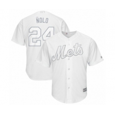 Men's New York Mets #24 Robinson Cano  Nolo  Authentic White 2019 Players Weekend Baseball Jersey