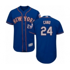 Men's New York Mets #24 Robinson Cano Royal Gray Alternate Flex Base Authentic Collection Baseball Jersey