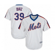 Men's New York Mets #39 Edwin Diaz Replica White Alternate Cool Base Baseball Jersey