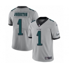 Youth Philadelphia Eagles #1 Cameron Johnston Limited Silver Inverted Legend Football Jersey