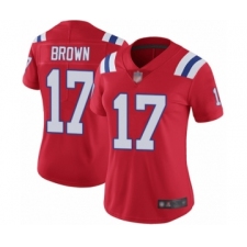 Women's New England Patriots #17 Antonio Brown Red Alternate Vapor Untouchable Limited Player Football Jersey