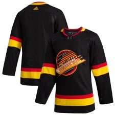 Men's Vancouver Canucks adidas Blank Black 2019/20 Flying Skate Authentic Jersey