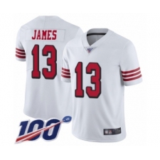 Men's San Francisco 49ers #13 Richie James Limited White Rush Vapor Untouchable 100th Season Football Jersey