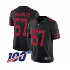 Men's San Francisco 49ers #57 Dre Greenlaw Black Vapor Untouchable Limited Player 100th Season Football Jersey