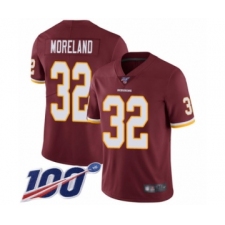 Youth Washington Redskins #32 Jimmy Moreland Burgundy Red Team Color Vapor Untouchable Limited Player 100th Season Football Jersey