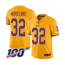 Youth Washington Redskins #32 Jimmy Moreland Limited Gold Rush Vapor Untouchable 100th Season Football Jersey